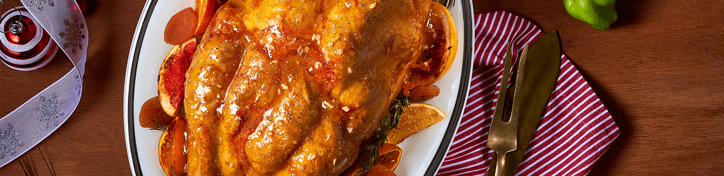 Pavo navideño con gravy chabacano - habanero