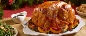 Pavo Relleno con Gravy de Chabacano
