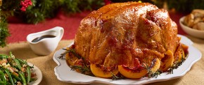 Pavo Relleno con Gravy de Chabacano