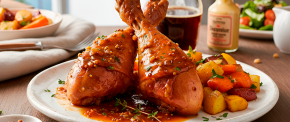 Piernitas de Pavo en Salsa de Cerveza y Mostaza