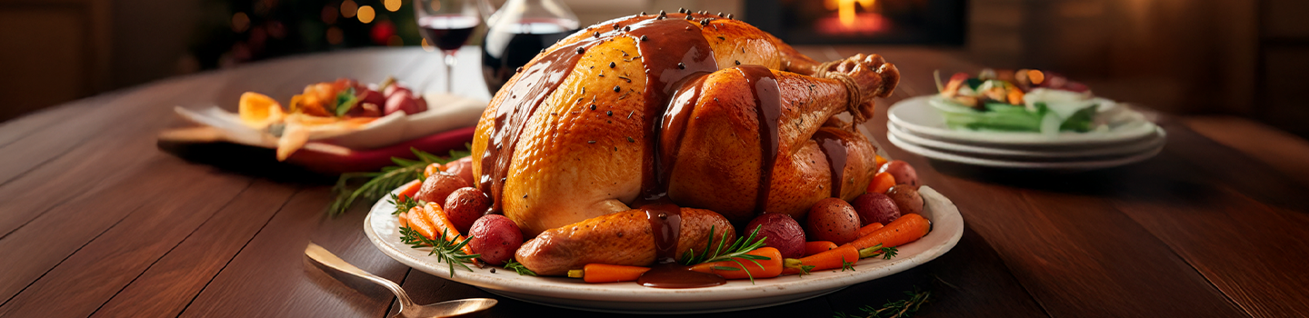 Pavo Relleno con Gravy de Res