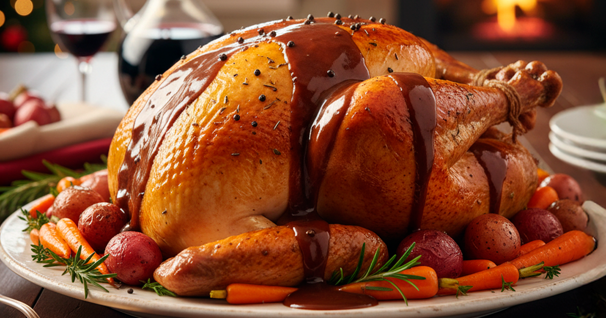 Pavo Relleno con Gravy de Res