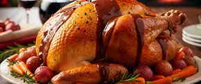 Pavo Relleno con Gravy de Res